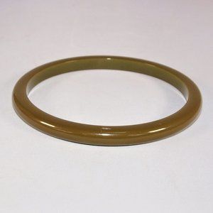 Narrow Olive Vintage Bakelite Bangle